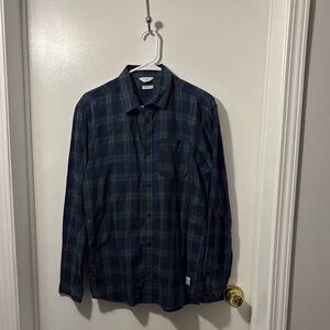 Jack & Jones Navy and Forest Plaid Shirt